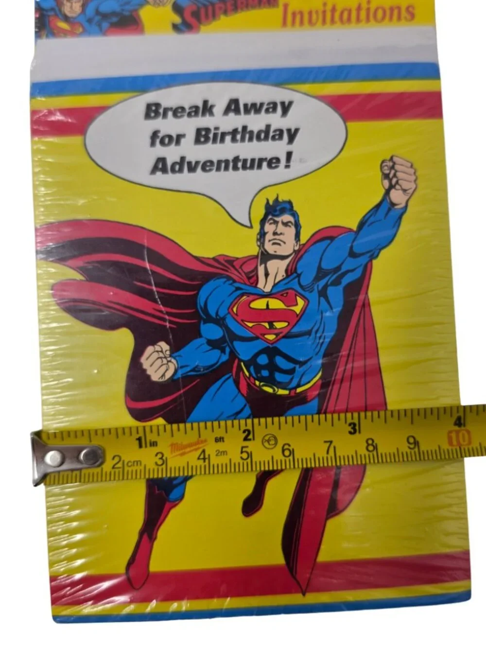 Vtg 1992 Sealed American Greetings Superman Birthday Cards Party Invitations
